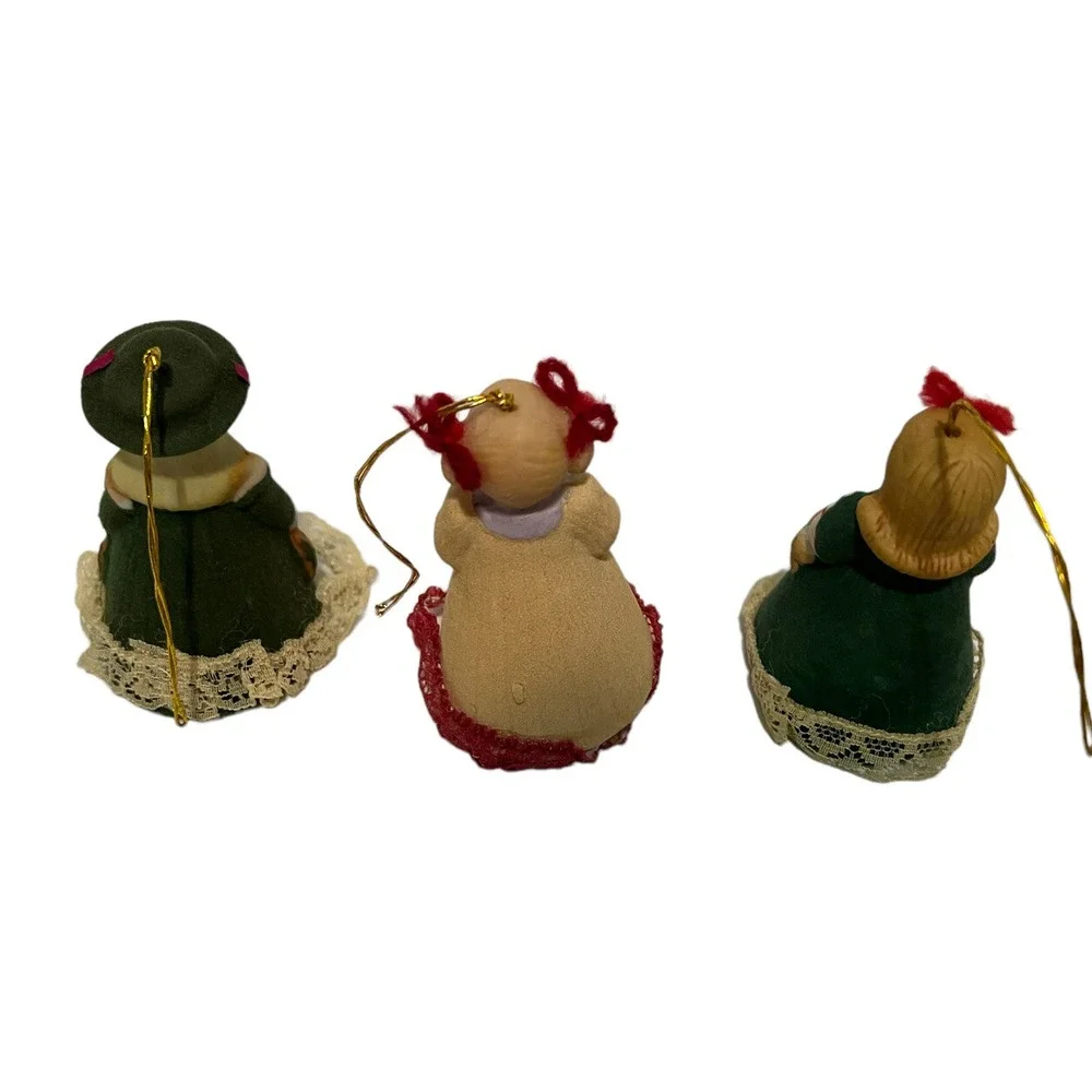 Vintage Christmas Ornaments Lil Chimers Porcelain Doll Bell Jasco n Orig Boxes